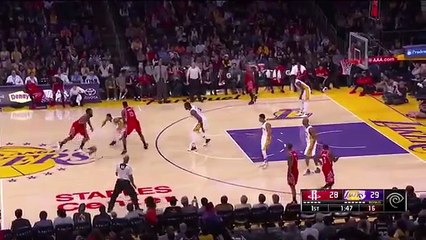 Kobe Bryant's No-look Pass to Randle - Rockets vs Lakers - January 17, 2016 - NBA 2015-16 Season