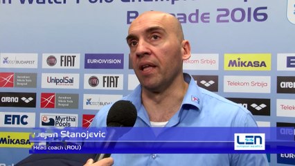 Interviews after Romania won by 12:7 against Malta – Men Ranking Round, Belgrade 2016 European Championships