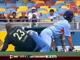 Michael Clarke Vs Sachin Tendulkar - Not Even a Sorry ! . Rare cricket video
