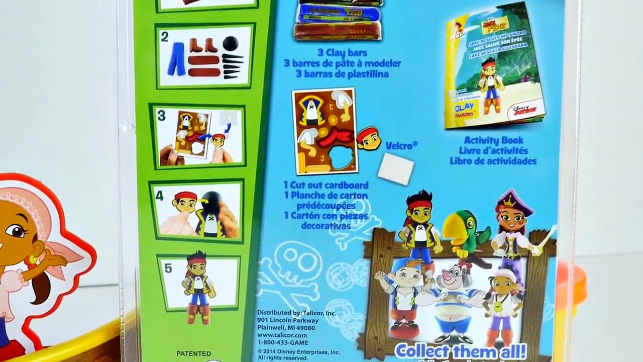 CLAY BUDDIES Jake and the Neverland Pirates Playset Play Doh Toys Piratas Juguete Plastili