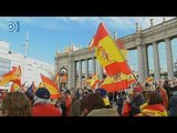 Cientos de personas se manifiesta en Barcelona por la unidad de España