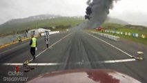 Footage of aircraft crash in Iceland