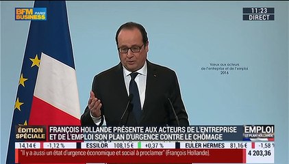 Les vœux de François Hollande aux acteurs de l'entreprise et de l'emploi – 18/01