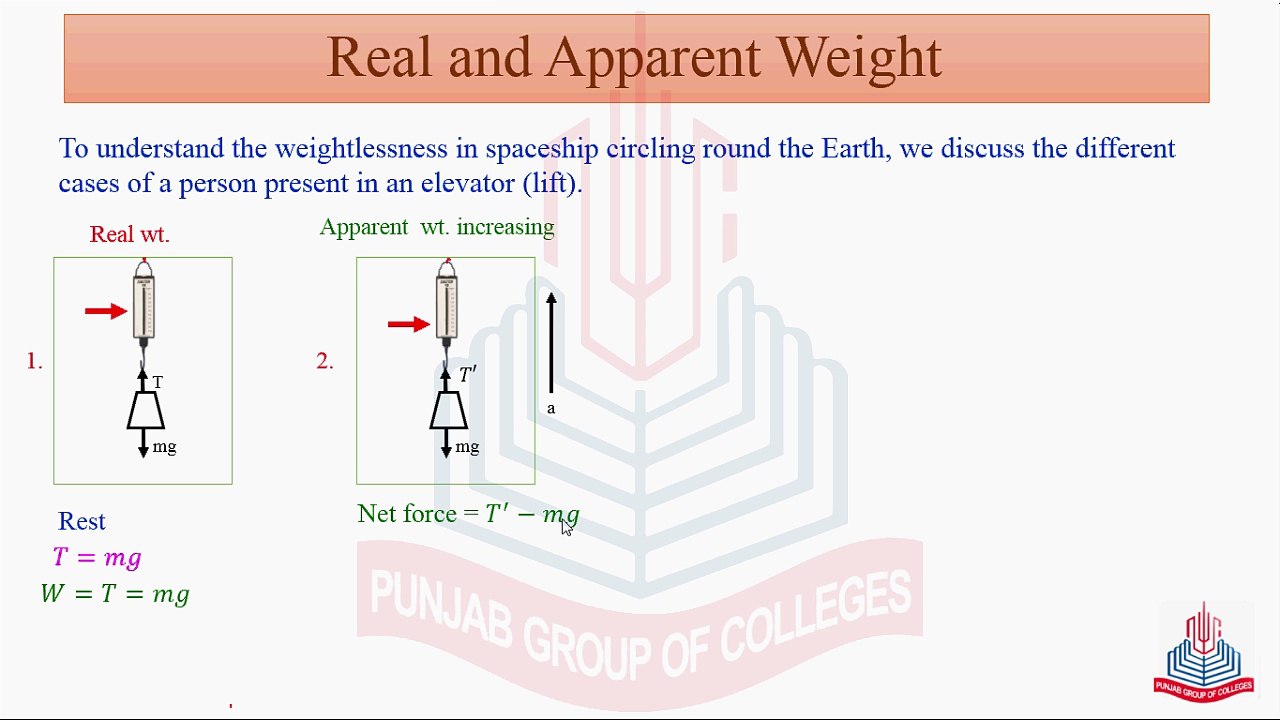 Real and Apparent Weight