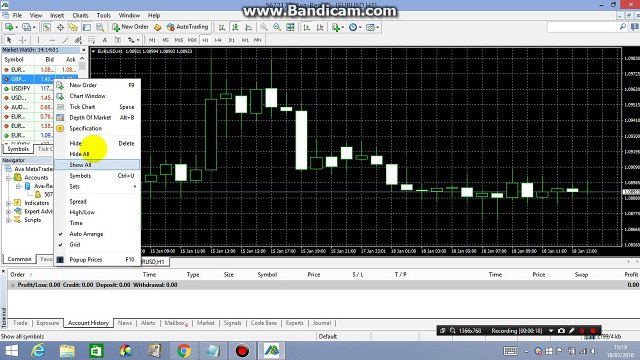 How to Hide Currency pairs on your META4 Forex trading platform