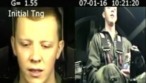 El increíble efecto de fuerza G en la cara de un piloto militar