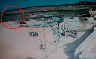 Kilis'teki roketin patlama anı kamerada