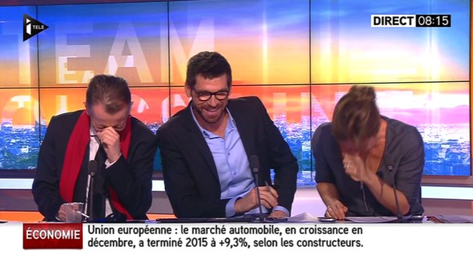 L'énorme fou rire suite à un lapsus en direct sur iTélé ! - ZAPPING TÉLÉ DU 18/01/2016