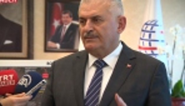 Ulaştırma Denizcilik ve Haberleşme Bakanı Binali Yıldırım Haber Odası’nda.