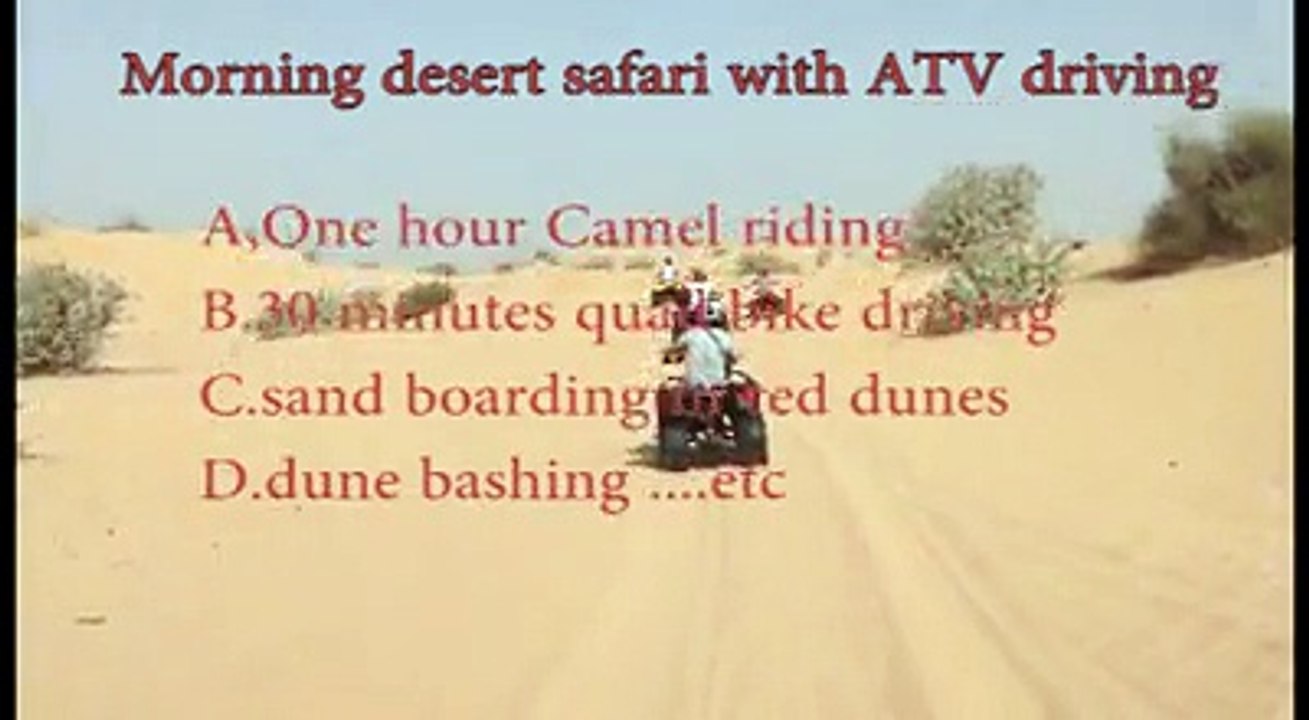 Morning Desert Safari with Bikes Driving