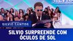 Silvio Santos surge de óculos de sol