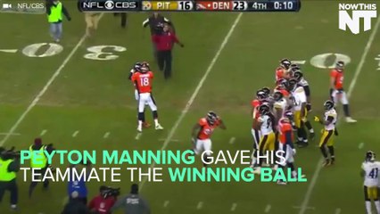Football Player Gives Mom Game Winning Ball