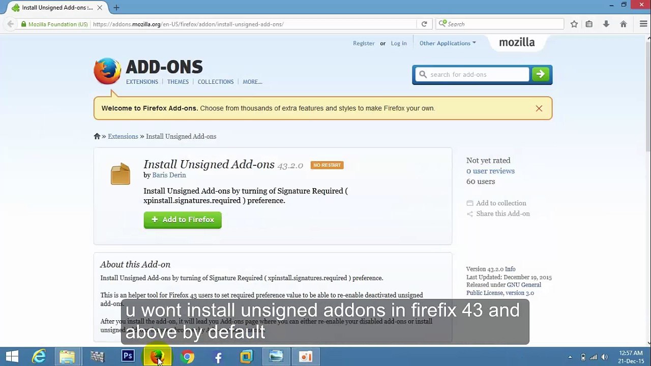 How To Install Unsigned Add-Ons In Firefox