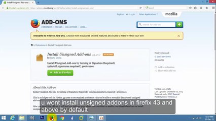 How To Install Unsigned Add-Ons In Firefox