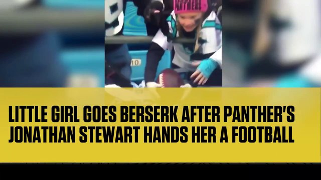 Little Girl Goes Berserk After Panthers' Jonathan Stewart Hands Her a Football