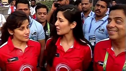 Katrina Kaif, John Abraham At The Mumbai Marathon 2016