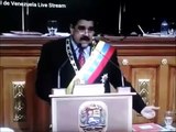 Momento en el que Maduro derramó un vaso de agua en la AN