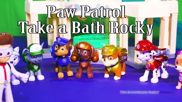 PAW PATROL Nickelodeon Paw Patrol Take a Bath Rocky a Paw Patrol Video Parody