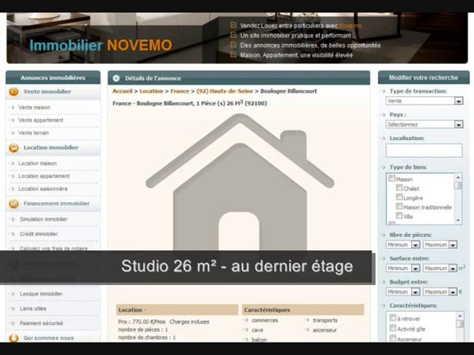 Location appartement à louer Boulogne Billancourt (92100) particulier Bon plan bon coin Hauts de Seine