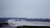 Epic Crosswind landing of TUIFly Boeing 767  at Warsaw Chopin Airort! Big Planes