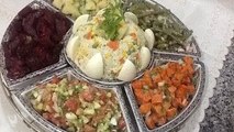 سلطة لذيذة و صحية بالروز والخضر تقدم كوجبة رئيسية من المطبخ المغربي مع ربيعة Salade Jardinière