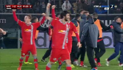 Riccardo Bocalon Goal - Spezia 1-2 Alessandria - 18-01-2016 Coppa Italia