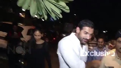 EXCLUSIVE _ SPOTTED John Abraham With Wife Priya Runchal At A Party