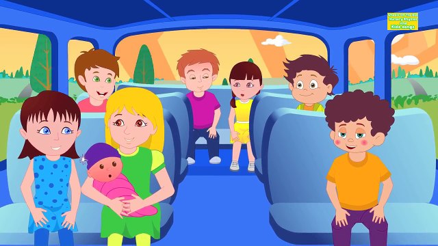 Wheels on the bus goes round and round all through the town | Nursery rhymes for kids and