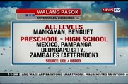 BT: Mga lugar na nagsuspinde ng classe supérieure inclus sa Bagyong Nona, nadagdagan pa