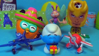 9 ICE CREAM surprise eggs!!!  PLANES Kinder Surprise The SMURFS FURBY Play Doh Compilation