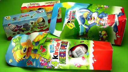 16 Kinder Surprise Eggs Unboxing (Old Series from 2007 - 2008 - 2009) Kinder Surprise Eggs