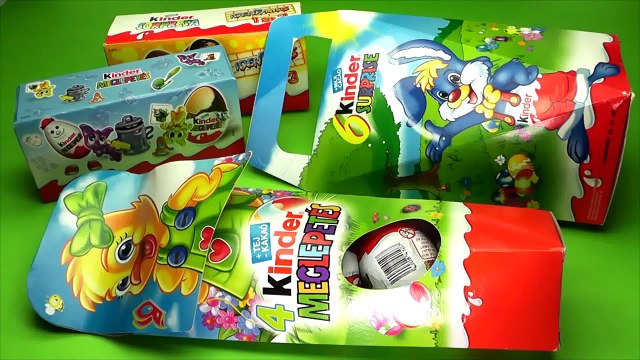 16 Kinder Surprise Eggs Unboxing (Old Series from 2007 - 2008 - 2009) Kinder Surprise Eggs