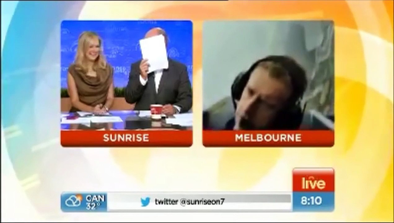 Weatherman Fail Grant Denyer Passes Out In Stunt Plane In Australia on Live TV