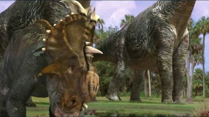 Carnotaurus attack scene - with tree stump monster sounds