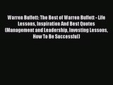Download Warren Buffett: The Best of Warren Buffett - Life Lessons Inspiration And Best Quotes