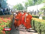 Lao NEWS on LNTV: 17 golden gable finials placed atop the renovated Hor Pha Keo Museum.4/5