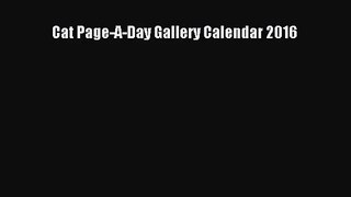 [PDF Download] Cat Page-A-Day Gallery Calendar 2016 [PDF] Full Ebook