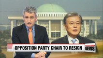 Embattled opposition party chair announces he will resign soon