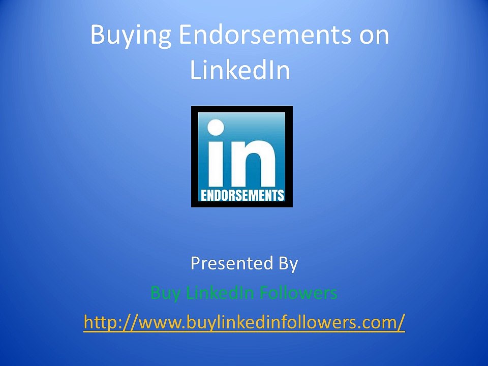 Buying Endorsements on LinkedIn