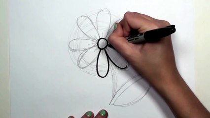 How to Draw Flower Step by Step Blue Daisy Drawing Lesson MLT