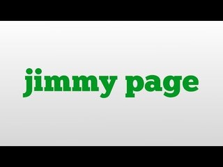 jimmy page meaning and pronunciation