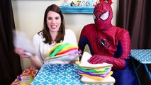 Melissa & Doug Sandwich Stacking Fun Game CHALLENGE DisneyCarToys Sandra vs Spidey