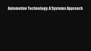 [PDF Download] Automotive Technology: A Systems Approach [Download] Online