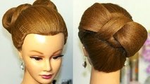 Hairstyle for medium long hair. Hair bow tutorial.