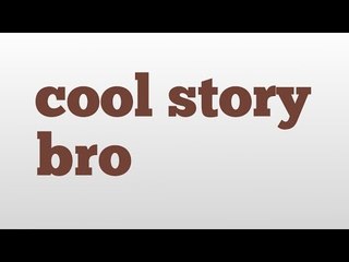 cool story bro meaning and pronunciation