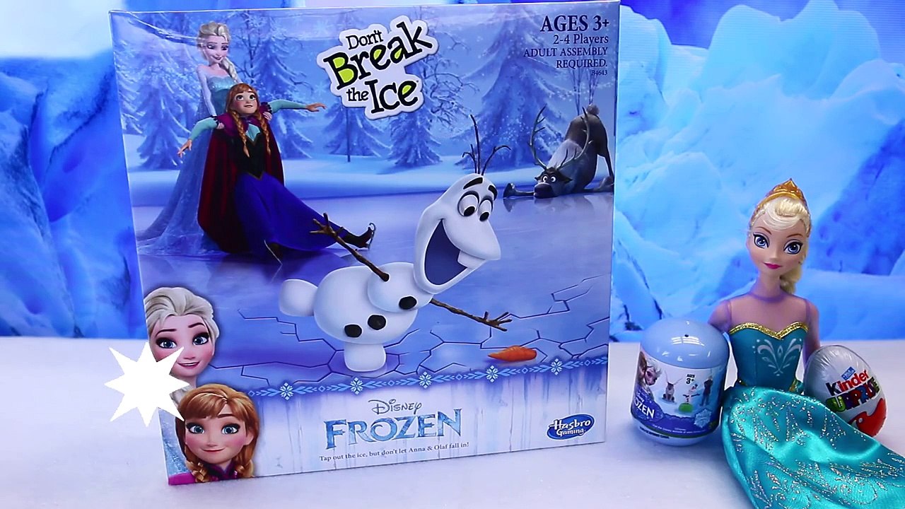 DONT BREAK THE ICE Frozen Kids Board Game Challenge & Toy Review Spiderman vs DisneyCarTo