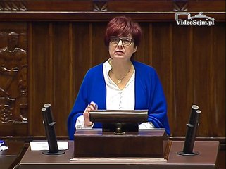 Poseł Krystyna Wróblewska - Wystąpienie z dnia 21 grudnia 2015 roku.
