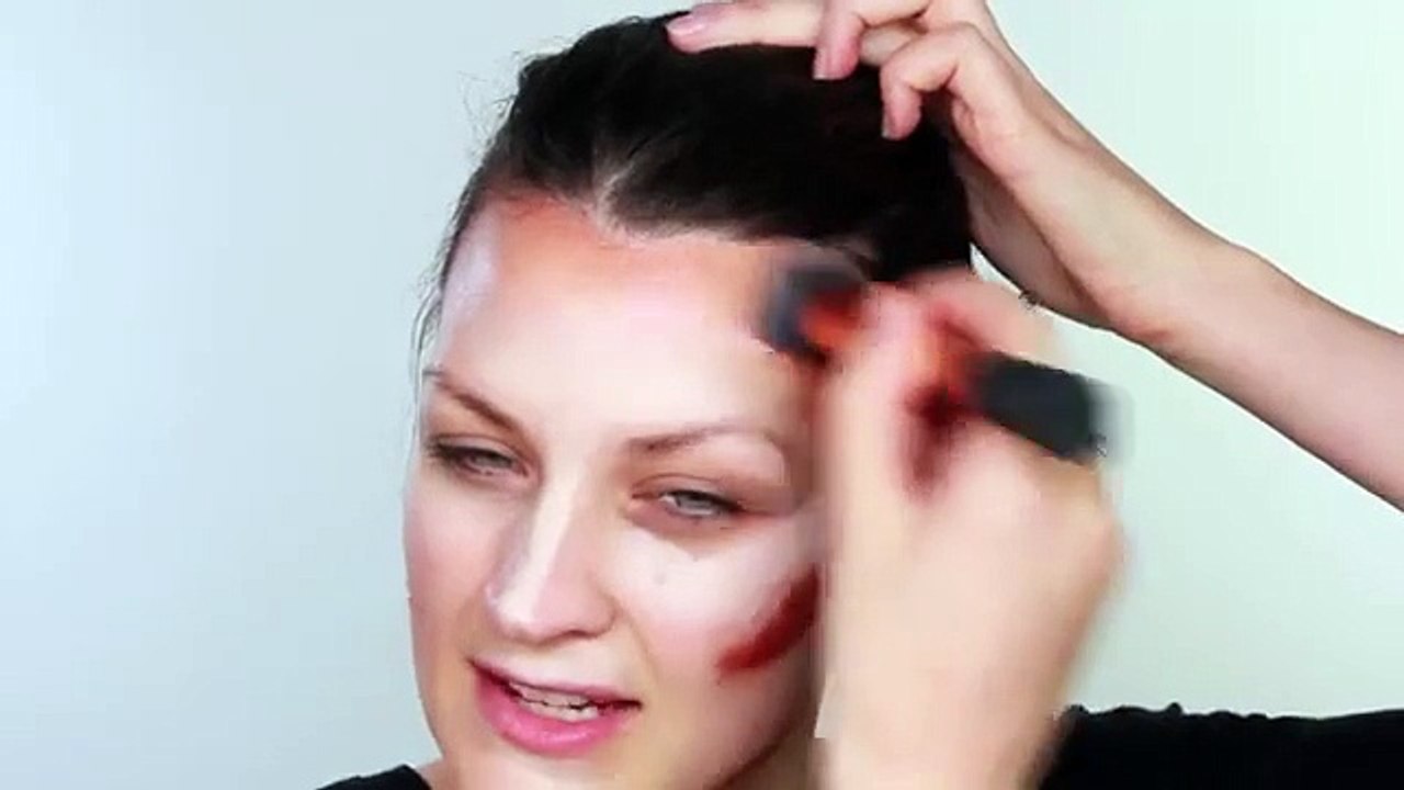 Contoured Face _ Metallic Eyes Makeup Tutorial