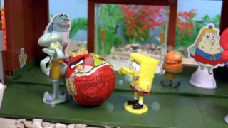 Spongebob Squarepants Krusty Krab Surprise Eggs | Play Doh Angry Birds Inside Out Disney a