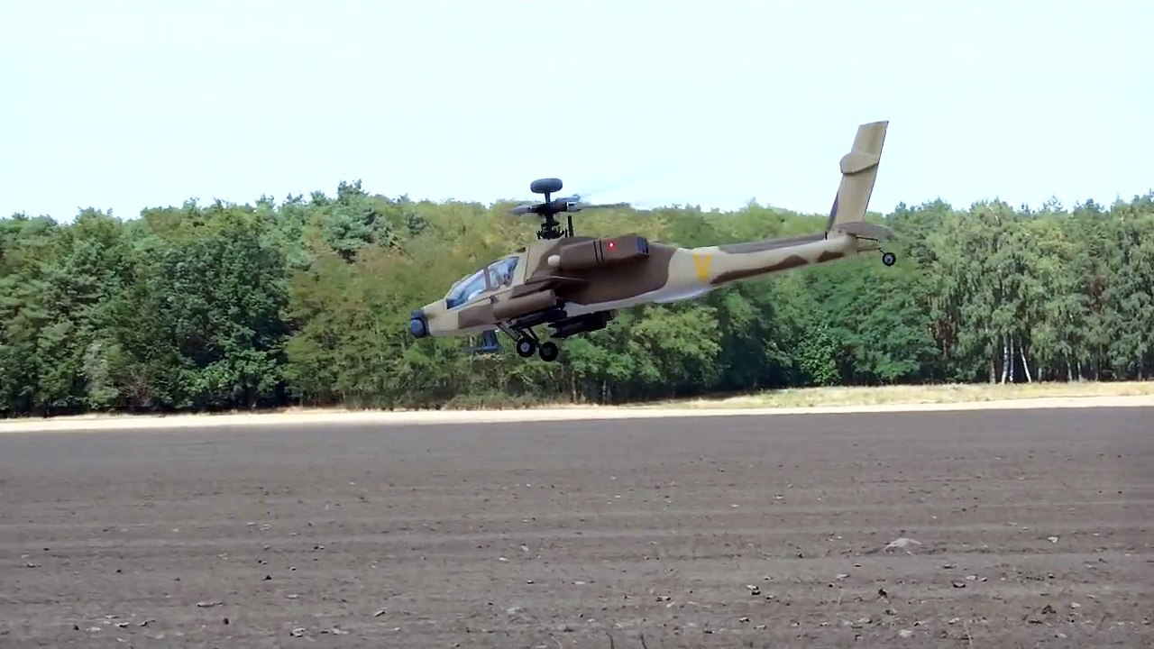 AH 64 APACHE LONGBOW DESERT FLIGHT SCALE RC MODEL HELICOPTER 500 SIZE
